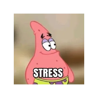 😀 Patrick Star SpongeBob SquarePants STRESS Stress, Patrick, Star, Spongebob, Cartoon telegram sticker