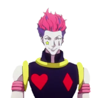 😏 Hisoka Hunter x Hunter anime, character, manga, Hisoka, Hunter x Hunter, clown telegram sticker