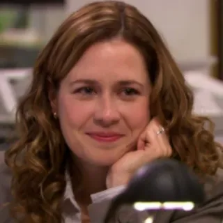 🗞 Pam Beesly The Office Büro, Pam, Fernsehserie, Empfangsdame, Lächeln telegram sticker