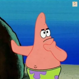 ⭐️ Patrick Star Spongebob Squarepants 뚱이, 스폰지밥, 만화, 니켈로디언, 생각 telegram sticker