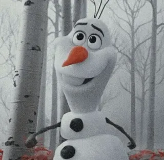 💎 Olaf Frozen Olaf, pupazzo di neve, cartoni animati, Disney, Frozen, inverno telegram sticker