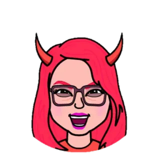😈 devil, cartoon, avatar, horns, bitmoji telegram sticker