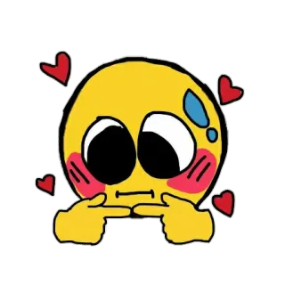 🥰 Emoji, Carino, Cuori, Amore, Arrossire, Timido telegram sticker