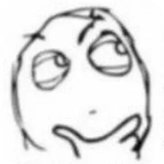 👍 Thinking Face Rage Comics whatsapp sticker