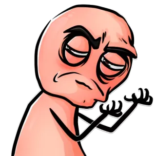 😒 Meme, Meme de Internet, Expresión, Rage Face, Trollface telegram sticker