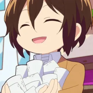🖤 Anime, Cartoon, Süß, Charakter, Toilettenpapier, Chibi whatsapp sticker