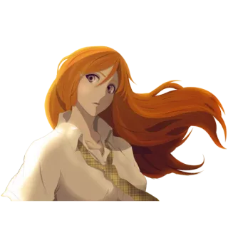 😒 Orihime Inoue Bleach anime, manga, orihime, inoue, shinigami, hollow telegram sticker
