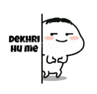 👀 DEKH RI HU me Cartoon, Niedlich, Zuschauen, Gucken, Anime, Lustig, Meme telegram sticker