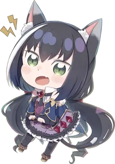 ⚡️ anime, cat girl, chibi, cute telegram sticker
