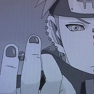 🌟 Pain Naruto Anime, Akatsuki, Ninja, Kuat, Penjahat, Rinnegan telegram sticker