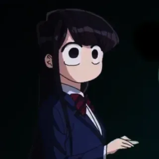 🍀 Komi Shouko Komi Can't Communicate อนิเมะ, มังงะ, โคมิซังไม่ถนัดคุยค่ะ, โคมิ โชโกะ, น่ารัก, ชุดนักเรียน telegram sticker