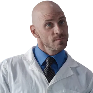 😶 Johnny Sins アダルトスター, 男性, ハゲ, アダルト, 俳優, 白衣 telegram sticker