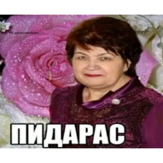 😙 ПИДАРАС insult, russian, offensive, text, woman, rose telegram sticker