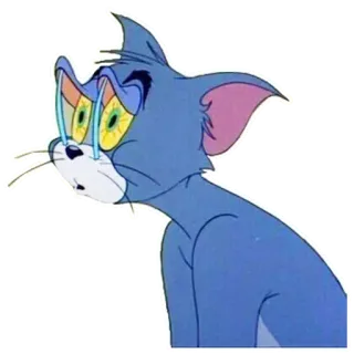 ☝️ Tom Cat Tom and Jerry Dessin animé, Chat, Triste, Larmes, Épuisé, Drôle, Meme telegram sticker