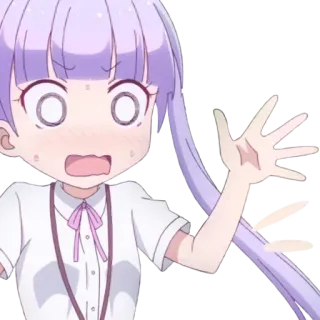 🤯 anime, choque, garota, desenho animado, surpresa telegram sticker