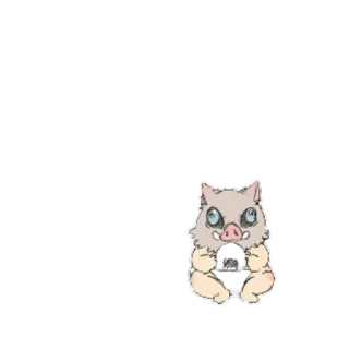 🍙 Inosuke Hashibira Demon Slayer Inosuke Hashibira, Demon Slayer, Anime, Manga, süß, Chibi telegram sticker