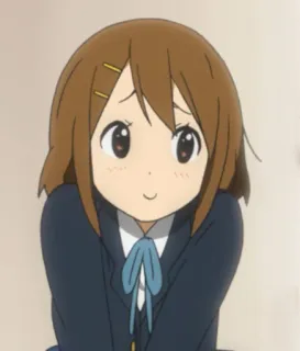 🙂 Yui Hirasawa K-On! Anime, Cartone animato, Ragazza, Carina, Yui Hirasawa, K-On whatsapp sticker