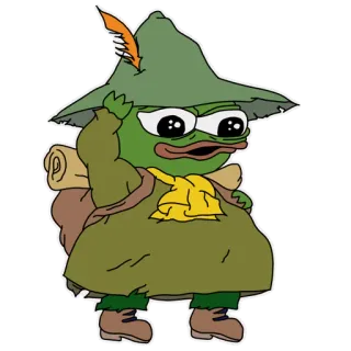 🌲 Pepe the Frog Pepe, Kikker, Meme, Internetcultuur, Cartoon telegram sticker