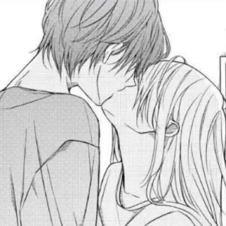 🖤 amor, beso, romance, manga, lgbtq telegram sticker