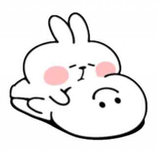 😞 うさぎ, かわいい, カワイイ, 動物, アニメ, ステッカー telegram sticker