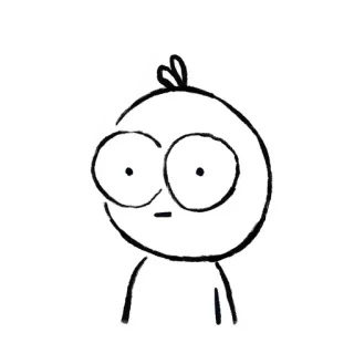 😐 Dessin animé, Personnage, Dessin, Croquis, Oiseau, Illustration telegram sticker