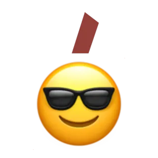 😎 Emoji, Occhiali da sole, Figo, Sorriso, Giallo, Faccia telegram sticker