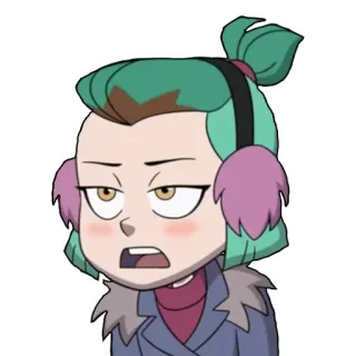 😨 Amity Blight The Owl House cartoon, character, Amity Blight, The Owl House, animated, sticker telegram sticker