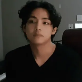 ❕ V K-pop, cantor, retrato, homem, celebridade, BTS, Kim Taehyung whatsapp sticker