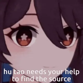 ❓ Hu Tao Genshin Impact hu tao needs your help to find the source anime, spel, hu tao, genshin impact, bron vinden telegram sticker