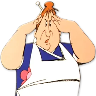 🤯 Мультфильм, Женщина, Шеф-повар, Повар, Фартук whatsapp sticker