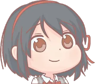 🙂 anime, manga, cute, girl, cartoon, sticker telegram sticker
