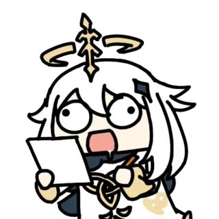❓ Paimon Genshin Impact パイモン, 原神, アニメ, ゲームキャラクター, かわいい, 可愛い, ステッカー, 絵文字 telegram sticker