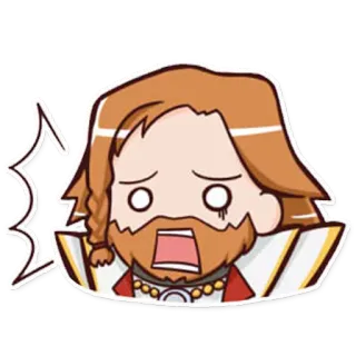 😳 personnage, expression, autocollant, dessin animé telegram sticker