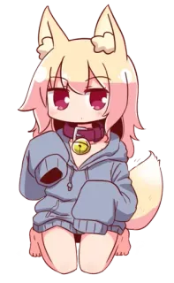 ❤️ Аниме, Манга, Чиби, Девушка-лиса, Кемономими, Милый, Каваий telegram sticker