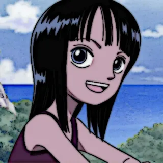 📜 Nico Robin One Piece 动漫, 海贼王, 妮可·罗宾, 卡通, 角色 telegram sticker