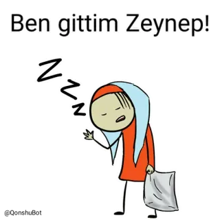 Bi insan ve Zeynep @Qonshubot telegram stickers