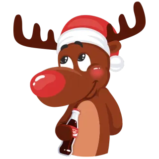 Coca-Cola New Year telegram stickers