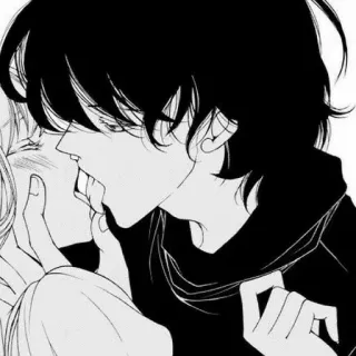 👅 Anime, Manga, Pocałunek, Romans, Para, Miłość, Ilustracja telegram sticker