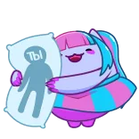 🤗 Ты Cartone animato, Carino, Personaggio, Cuscino telegram sticker