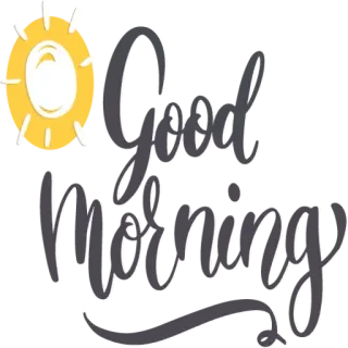 ☕️ Good Morning powitanie, słońce, rano, pozytywny whatsapp sticker