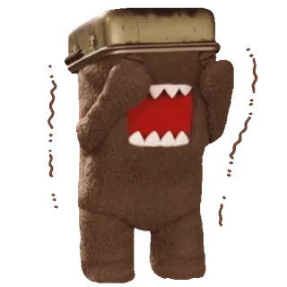 💬 Domo 괴물, 갈색, 귀여운, 도모군 telegram sticker