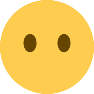 😶 emoji, minimalist, yellow, face telegram sticker