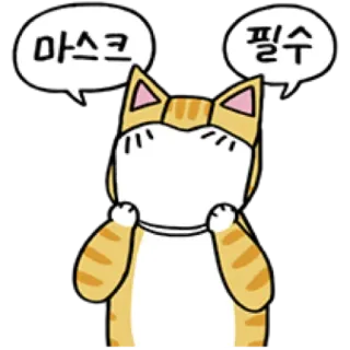 🐈 마스크
필수 mask, covid, cat, cartoon, mandatory telegram sticker