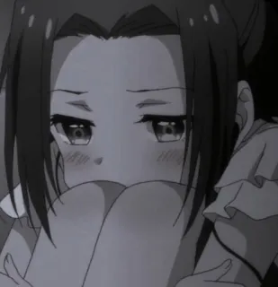 😞 Anime, Dziewczyna, Smutny, Płacząca, Emocjonalny telegram sticker