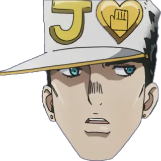 😶 Jotaro Kujo JoJo's Bizarre Adventure J Аниме, Манга, Джотаро Куджо, JoJo's Bizarre Adventure, Персонаж, Стикер telegram sticker