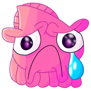 😢 triste, chorando, rosa, desenho animado, emocional, lágrima, chateado telegram sticker