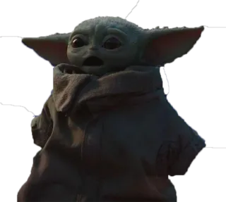 😮 Grogu The Mandalorian Baby Yoda, Grogu, Star Wars, süß, TV-Serie, Disney, The Mandalorian telegram sticker