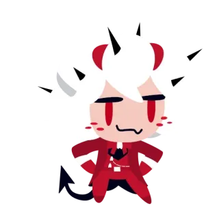 🖤 Anime, Helltaker, Lucifer, Ác quỷ, Bánh quy, Fanart, Nhân vật telegram sticker