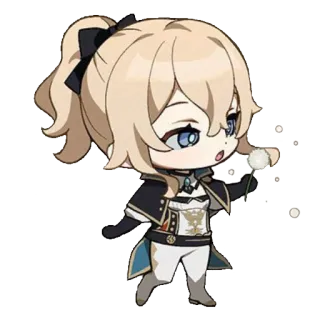🦙 Jean Genshin Impact Anime, Spiel, Genshin Impact, blond, Chibi telegram sticker