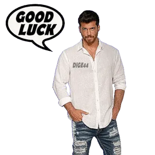 😇 GOOD LUCK good luck, man, casual, sticker telegram sticker